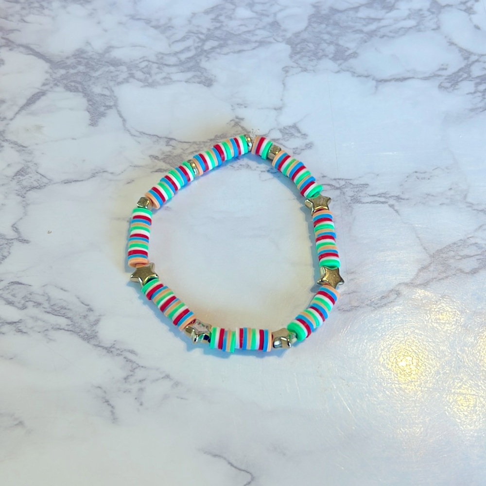 Clay bead bracelet